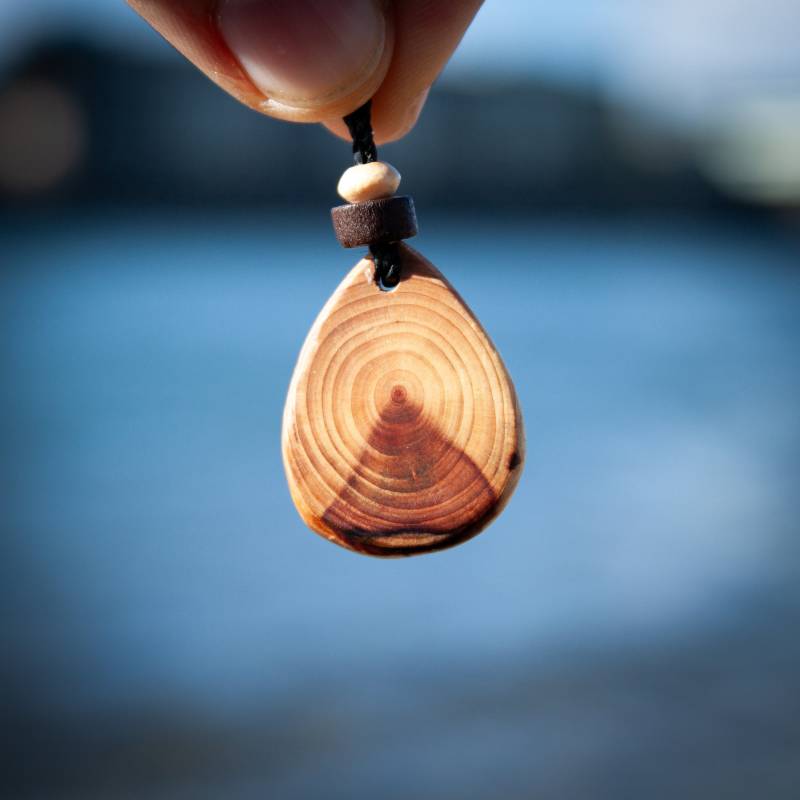 Holzkette Holzschmuck Naturschmuck Unisex Sequoia Holzkette Holzschmuck Naturschmuck Unisex Sequoia von einholzundeineseele