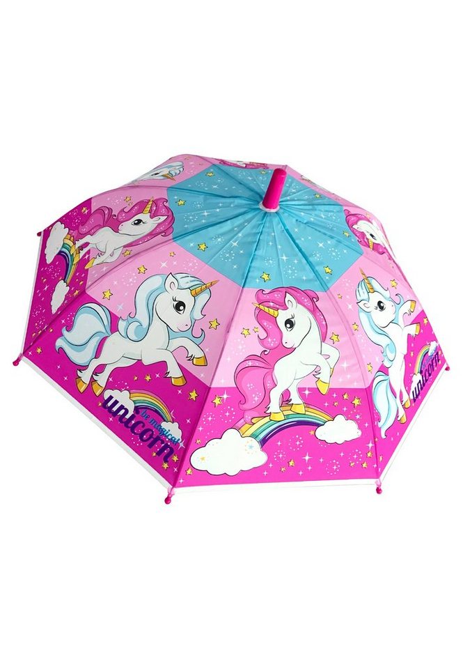 einhorn Stockregenschirm Kinder Mädchen Regenschirm Stock-Schirm Kuppelschirm von einhorn