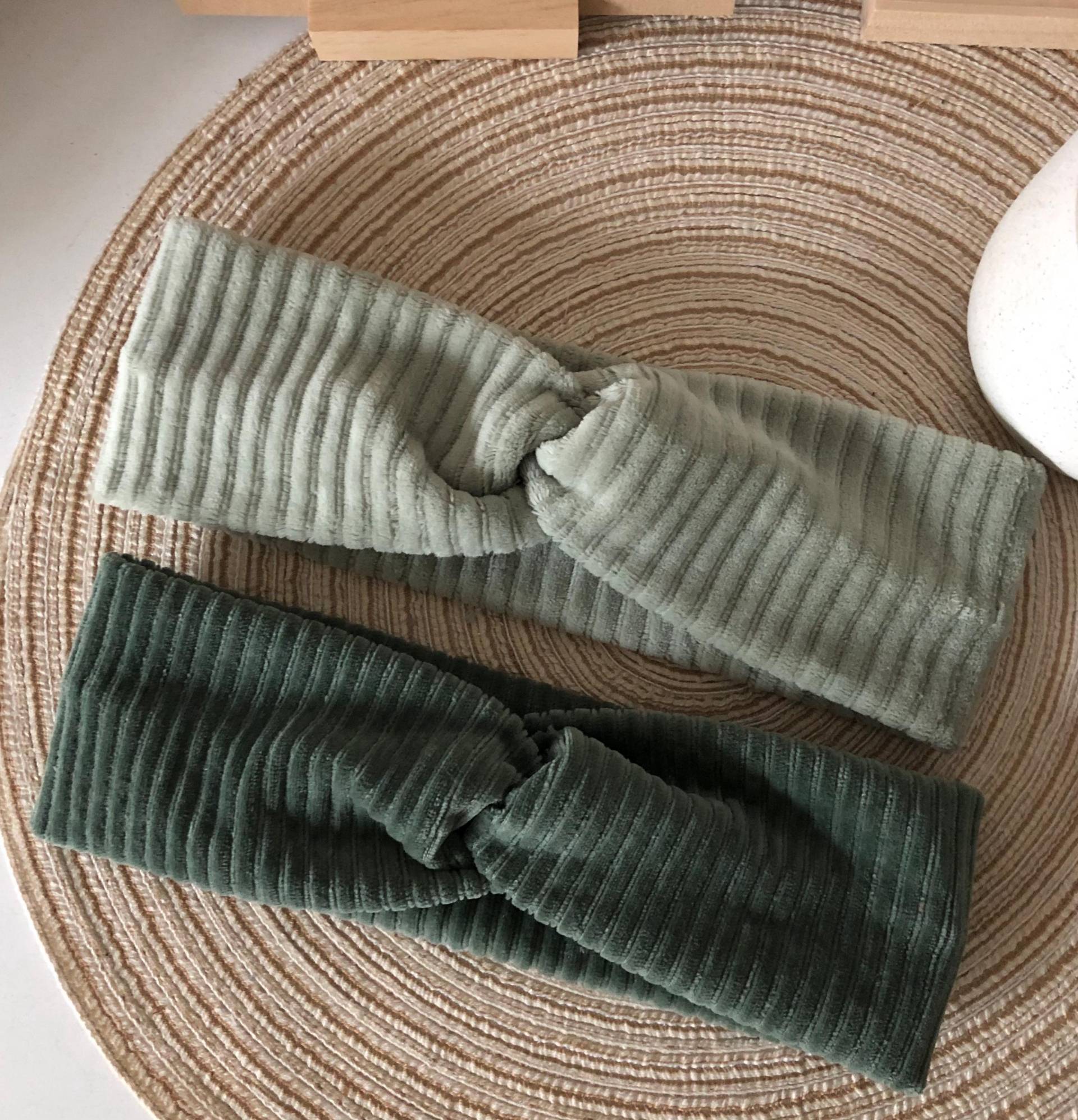 stirnband/Herbst Cord Grün von einzelartig