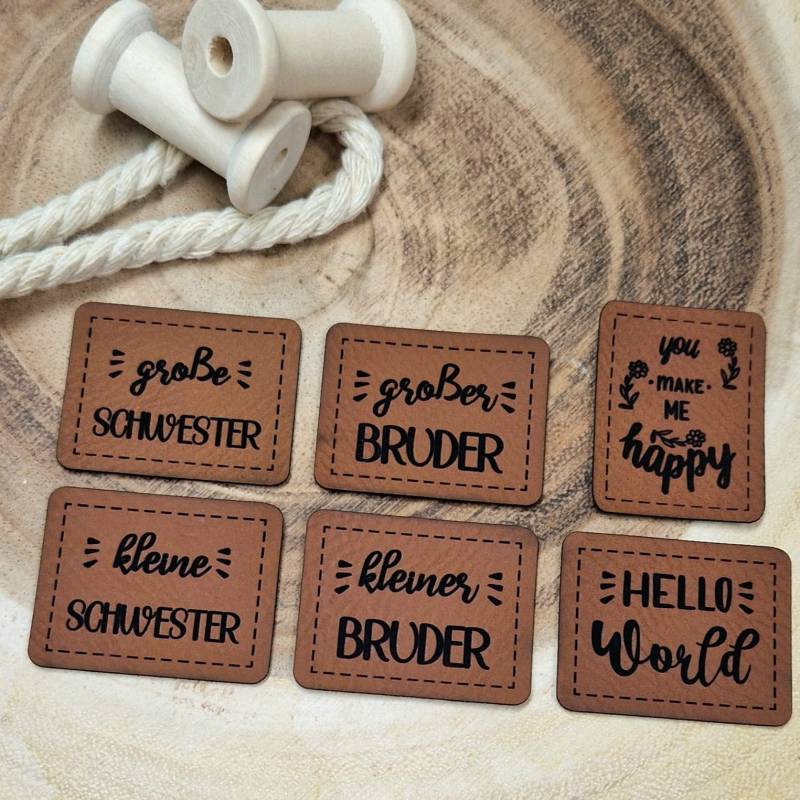 Kunstleder Patch, Label, Geschwister, Kleiner Bruder, Großer Kleine Schwester, Große Schwester von ShopLabelfy