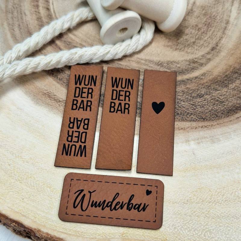 Kunstleder Patch, Label, Wunderbar von ShopLabelfy