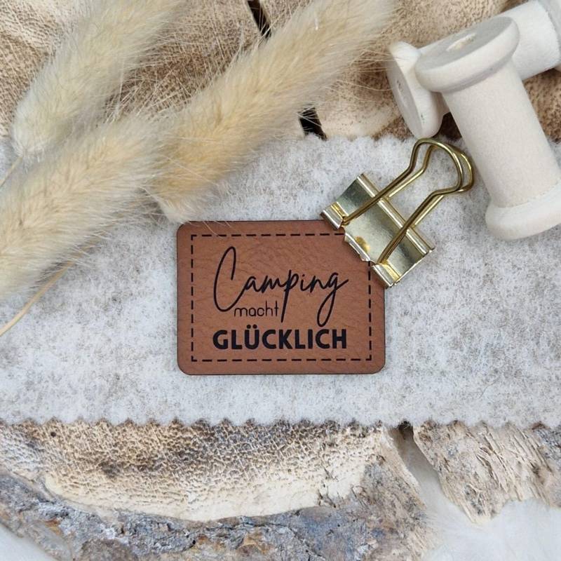 Kunstleder Patch, Label, Camping, Natur von ShopLabelfy