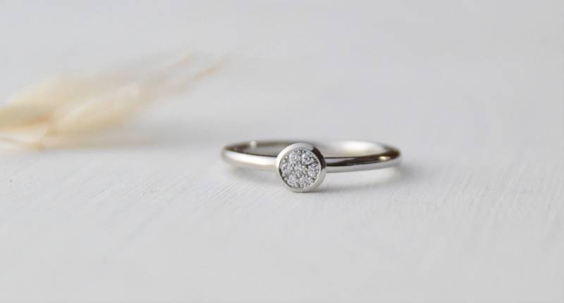 Verlobungsring Patin Mit Diamanten, Stapelring Sparkly, Diamant Ring Hochzeitsset von einzigartigerSchmuck