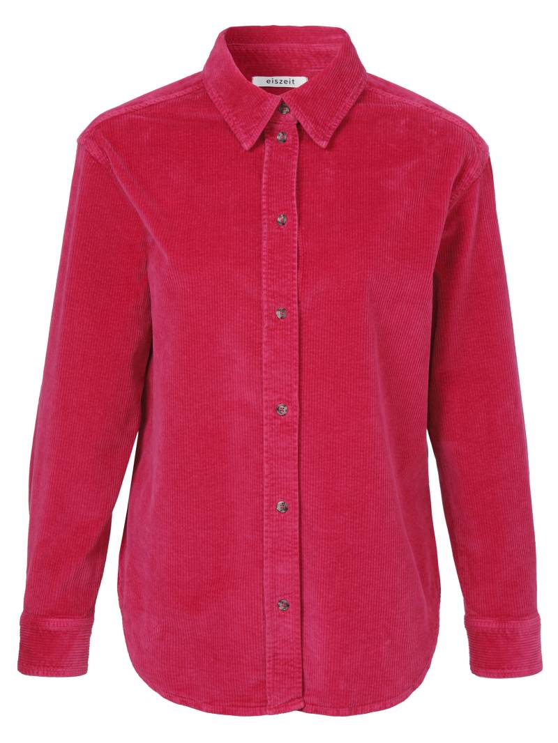 eiszeit - Bluse Hemdkragen 1/1 Arm Druck raspberry - Gr. - 52 von eiszeit