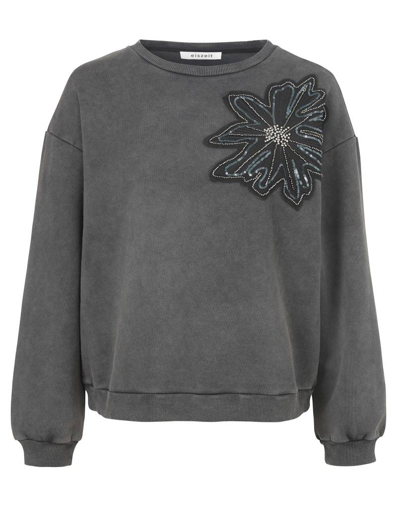 eiszeit - Sweatshirt Rundhals 1/1 Arm Motiv anthra multicolor - Gr. - 48 von eiszeit