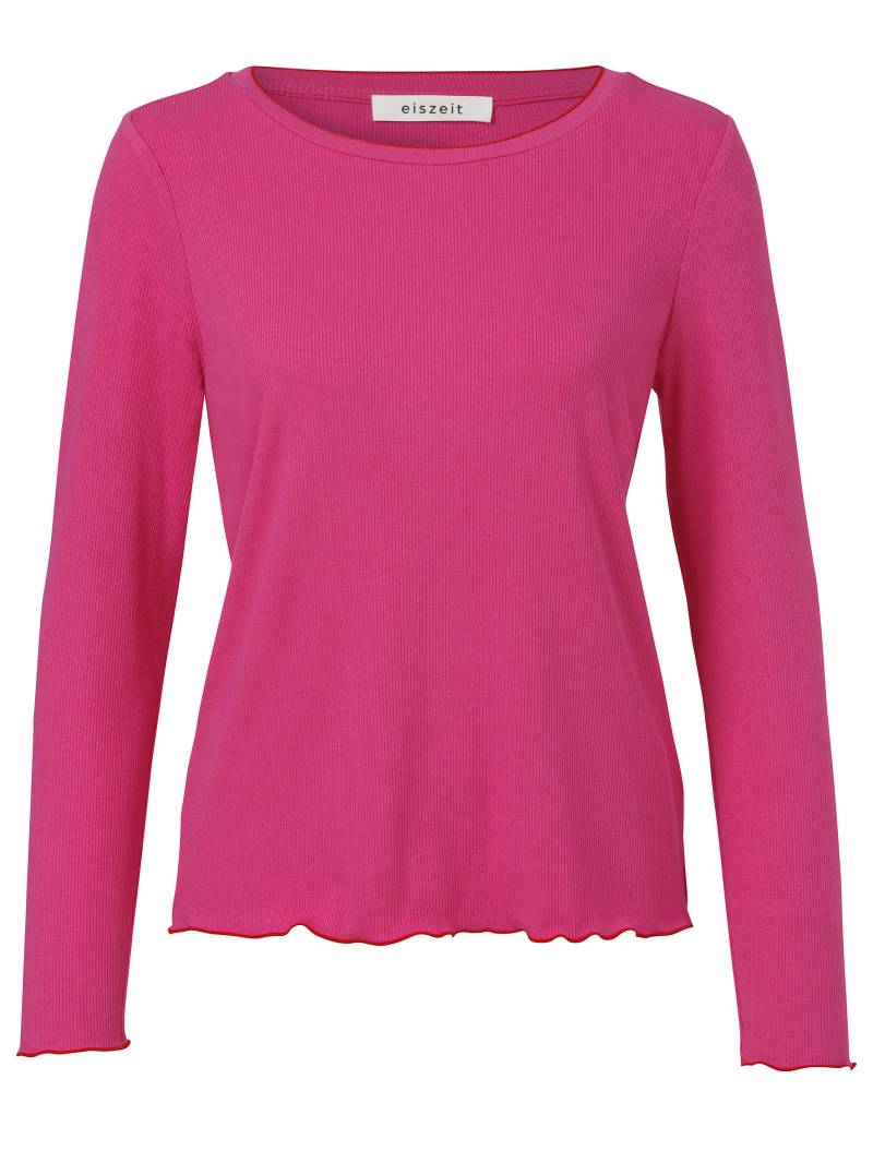 eiszeit - T-Shirt Rundhals 1/1 Arm raspberry / tomato - Gr. - 48 von eiszeit