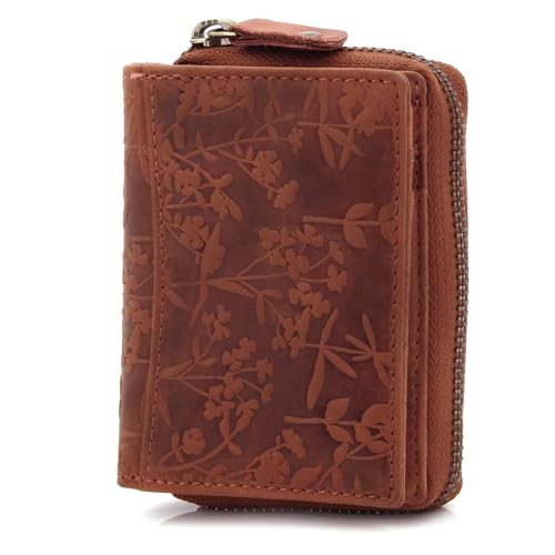 ekavale Kleine Geldbörse Damen - Portemonnaie Damen Klein - Frauen Geldbeutel Klein (Rot) von ekavale