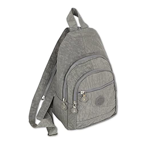 ekavale Leichter Mini Rucksack für Damen Mädchen Jungen sportlicher Daypack für Freizeit Fahrrad Sport Wandern Reise 6 Farben (Grau) von ekavale