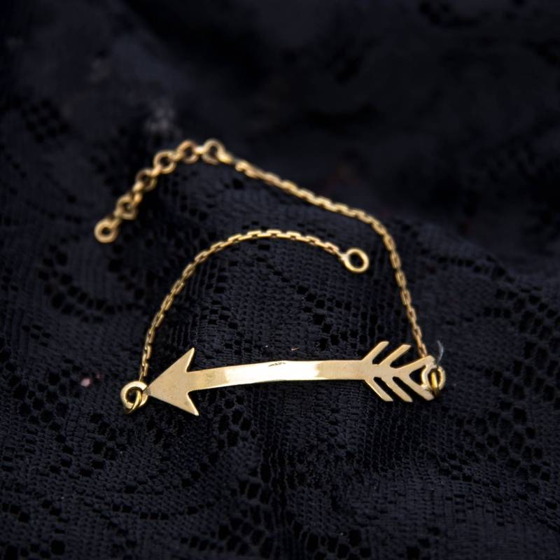 Pfeil Armband Boho Messing Gold Kettenglieder Dreieck Charm Boho Metall Bb1 von ekekocrafts