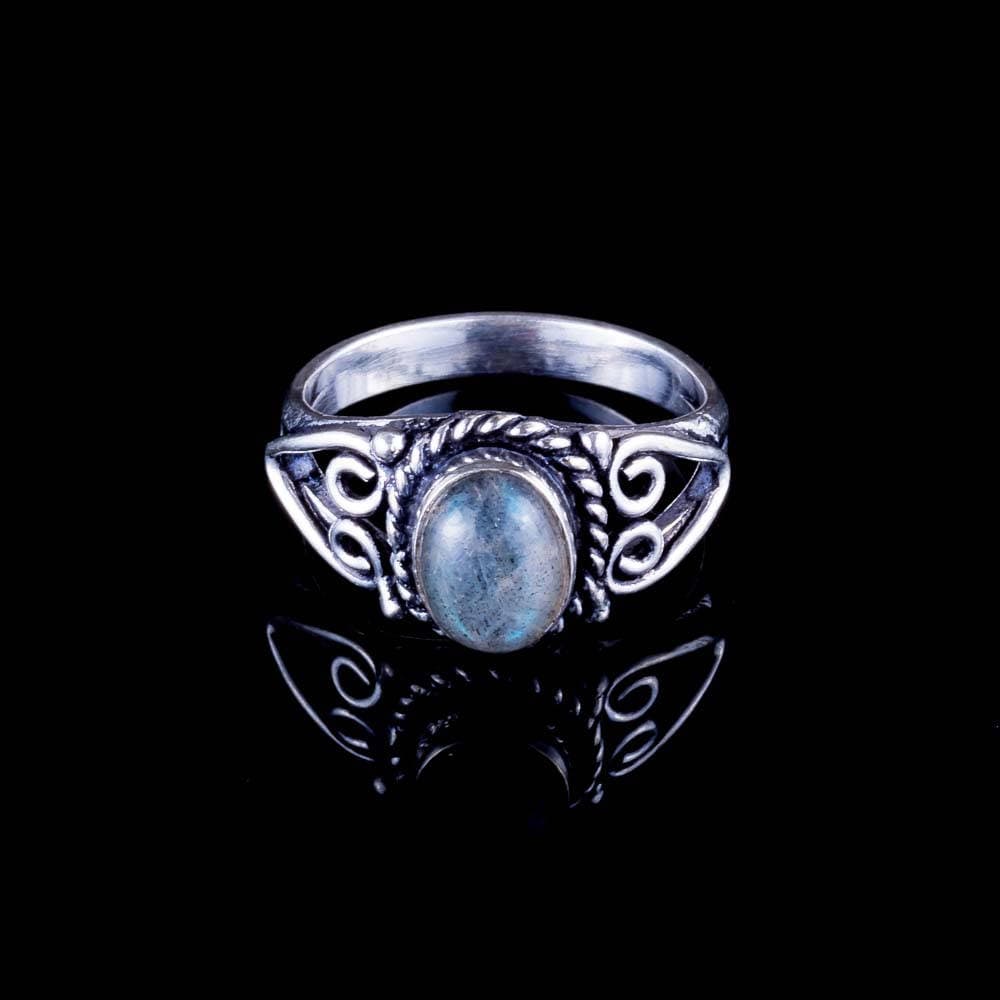 Silber Labradorit Ring Zierlicher Messingschmuck von ekekocrafts