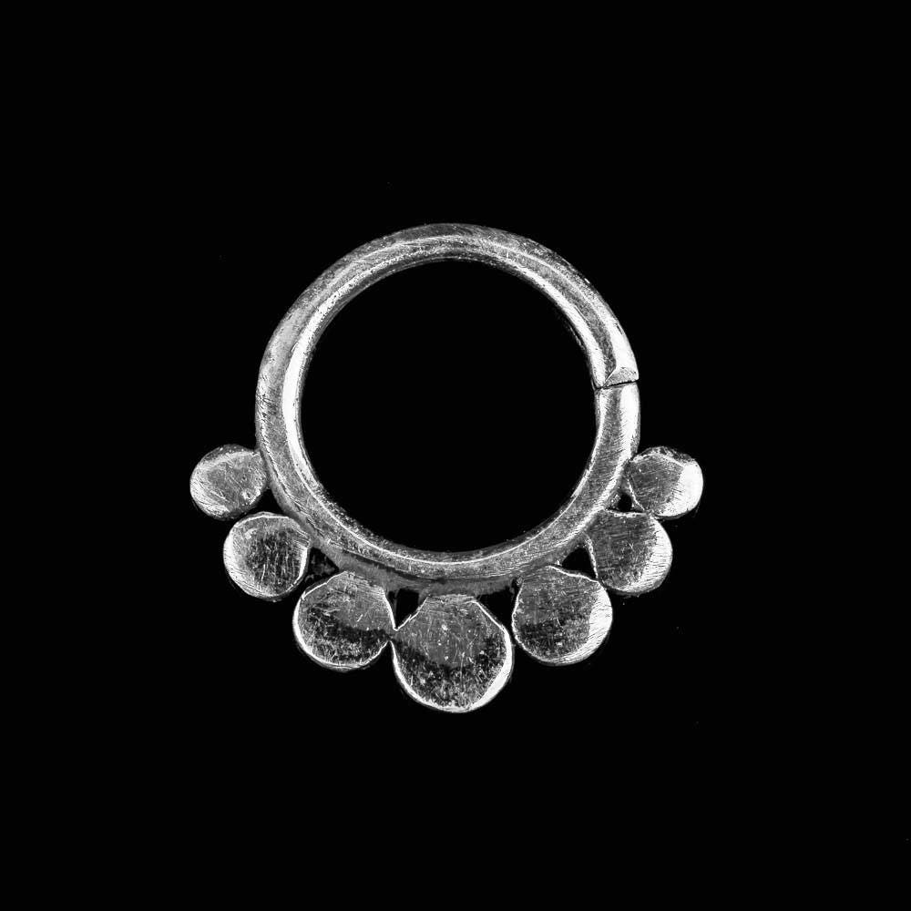 sterling Silber Gepunktete Septum Ring Boho Piercings Nasenschmuck von ekekocrafts