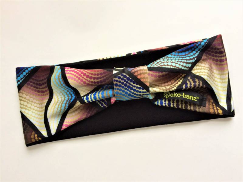 Haarband, Rutschfest, 2-Lagig, Gebrochenes Gold-Druckmuster von ekobanz