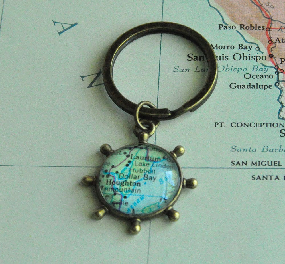 Personalisierte Karte Schlüsselanhänger Anker Keychain Personalisierte Karte Schlüsselanhänger Anker Keychain von ekra