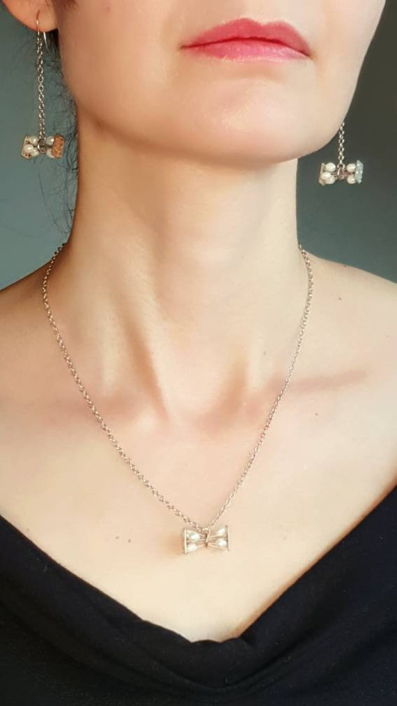 Silberkette Mit Anhänger in Sanduhr Form 6 Süßwasserperlen von ekschmuckdesign