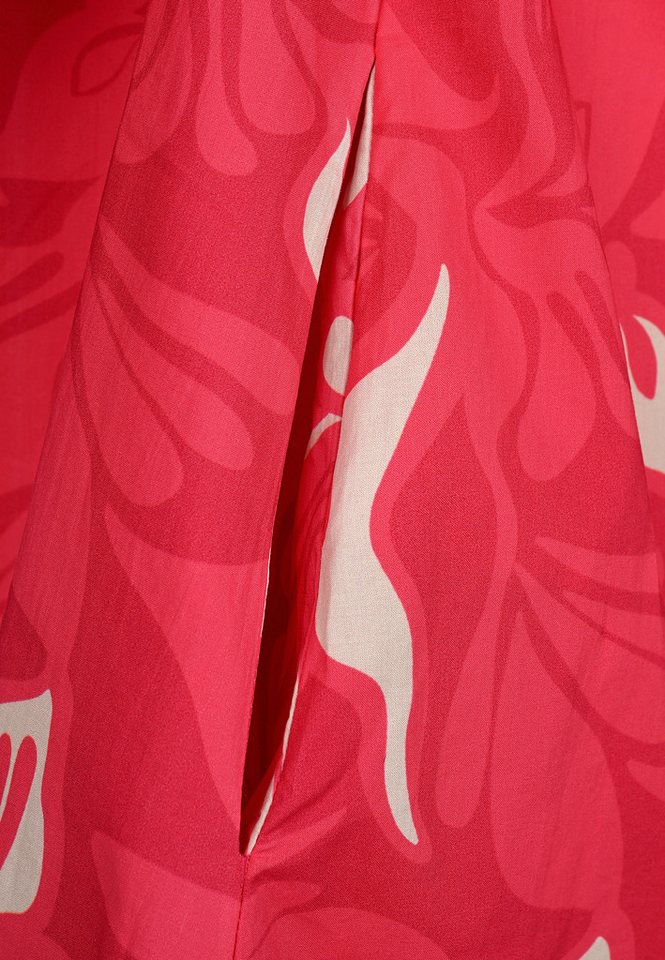 elanza Blusentop Long-Bluse mit Blüten-Print in Pink von elanza