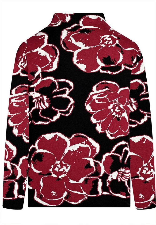 elanza T-Shirt Strickpullover in Bordeaux/Schwarz (1-tlg) von elanza