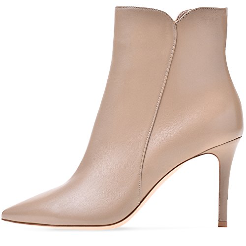 elashe Damen Stiefel mit Absatz Beige EU37 von elashe