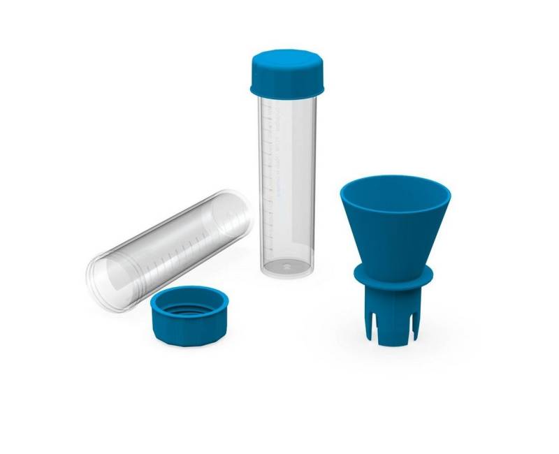 elasto Erste-Hilfe-Set Röhrchen Gurgeltest transparent/hellblau (antibakteriell) von elasto