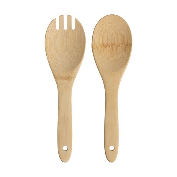 elasto Salatbesteck 'Yanoda' aus Bambusholz - Set aus Löffel und Gabel von elasto