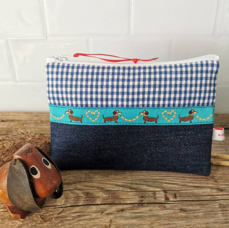 Kleines Portemonnaie Etui Börse Dackel Elb-Boje von elbboje