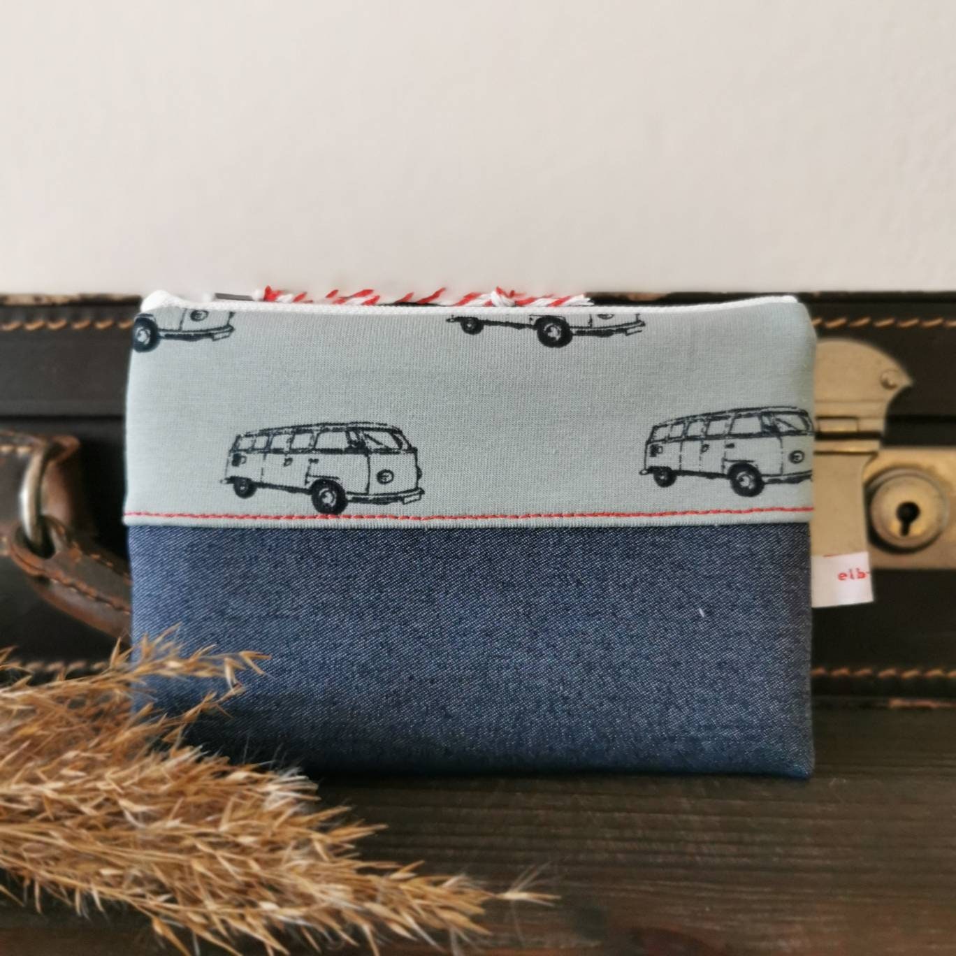 Kleines Portemonnaie Urlaub Camping Bulli Elb-Boje von elbboje