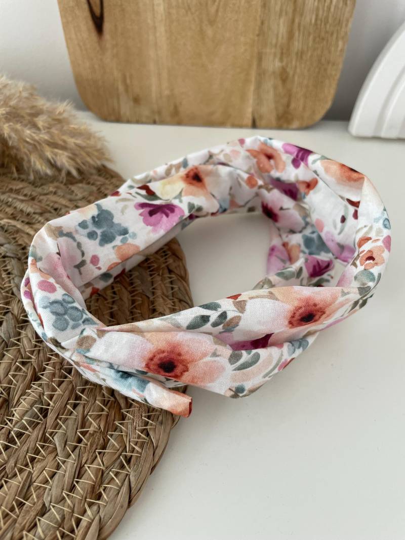 Drahthaarband Haarband Haargummi Scrunchie Blumen von elbtueddel