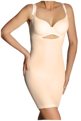 ELDAR Damen Shapewear Torsette-Miederkleid Vika , figurformend, mit regulierbaren Trägern, 85% Polyamid mit 15% Elasthan , M , Beige von eldar ELDAR