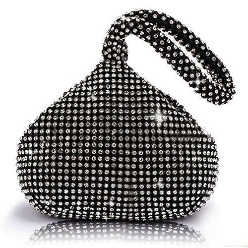 ele ELEOPTION Rhinestone Strass Damen Clutch Abendtasche Unterarmtasche Abendhandtasche Party Tasche Hochzeit Handtasche von ele ELEOPTION