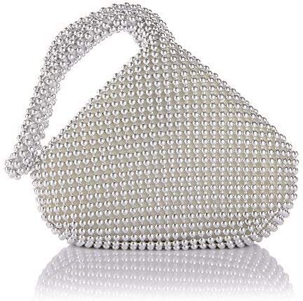 ele ELEOPTION Damen Clutch Kupplung, Silber, Small Size von ele ELEOPTION