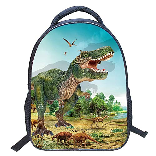 ele ELEOPTION Kindergartenrucksack Wasserdicht Rucksäcke 3D Dinosaurier Pattern Kinder Schultasche Kindergartentasche (Stil ZZ43) von ele ELEOPTION