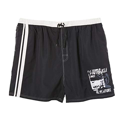 eleMar Übergrößen Herren Bade Shorts schwarz - Größe 3XL-10XL, Größe:5XL von eleMar