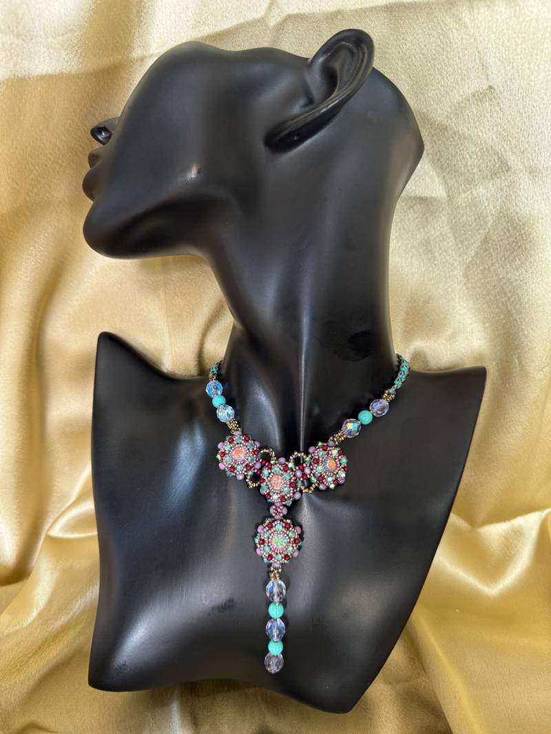 Türkis & Amethyst Perlenkette Boho Statement Schmuck Türkis & Amethyst Perlenkette Boho Statement Schmuck von elegancebynams