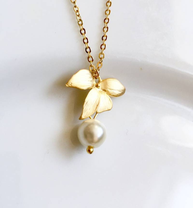 Gold Orchidee Blume Halskette, Schmuck, Brautjungfer Geschenk, Hochzeitsschmuck, Hochzeit Beste Freundin Geschenk Gold Orchidee Blume Halskette, Schmuck, Brautjungfer Geschenk, Hochzeitsschmuck, Hochzeit Beste Freundin Geschenk von elegantjewelry12