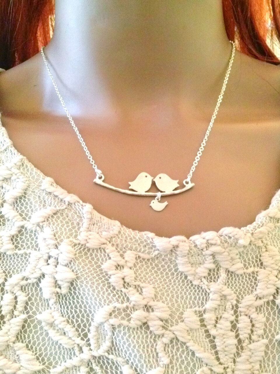 Verkauf, Vogel Und Zweig Halskette, Liebe Vögel, Süße Silber Paar Mama Dady Auf Zweig Verkauf, Vogel Und Zweig Halskette, Liebe Vögel, Süße Silber Paar Mama Dady Auf Zweig von elegantjewelry12
