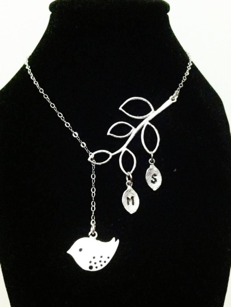 sterling Silber Kette, Vogel Und Zweig Halskette, Liebe Erste Personalisierte Geschenk Für Mama, Neue Mama sterling Silber Kette, Vogel Und Zweig Halskette, Liebe Erste Personalisierte Geschenk Für Mama, Neue Mama von elegantjewelry12