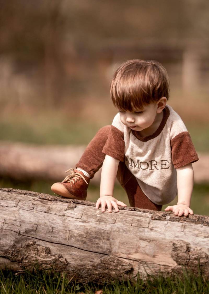 Amore Set Basic Shirt Two-Tone & Leggings Aus Frottee Für Babys Und Kinder in Den Gr. 56 Bis 158/Handmade T-Shirt von eleokidswear