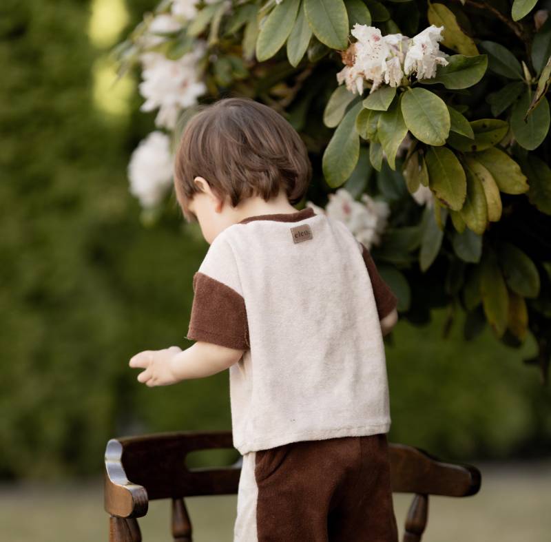 Frottee Basic Shirt Two-Tone Für Babys Und Kinder in Den Gr. 56 Bis 158/Handmade T-Shirt von eleokidswear