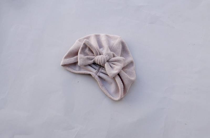 Frottee Turbanmütze Big Bow Für Babys Und Kinder in Den Gr. 56 Bis 104 Mädchen von eleokidswear