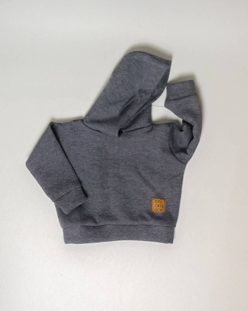 Hoodie Aus Waffle Knit-Jersey Für Babys Und Kinder | Gr. 56 Bis 164 Unisex Individuelle Anfertigung Handmade Kapuzenpullover von eleokidswear