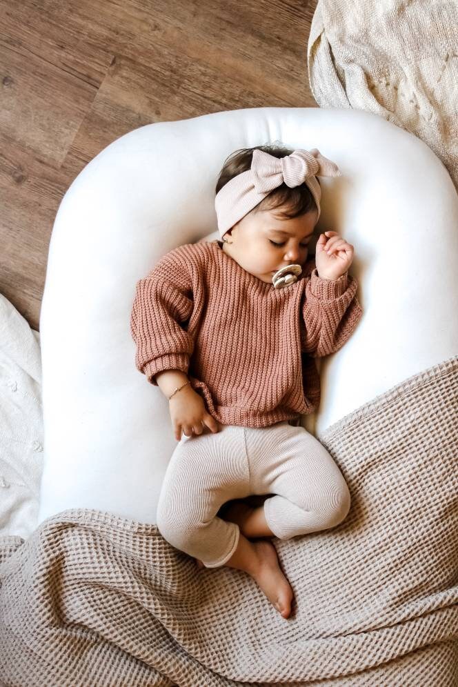 Set Aus Grobstrick Oversize Pullover Und Leggings | Unisex Gr. 56 Bis 116 Handmade Individuelle Anfertigung Für Kids von eleokidswear