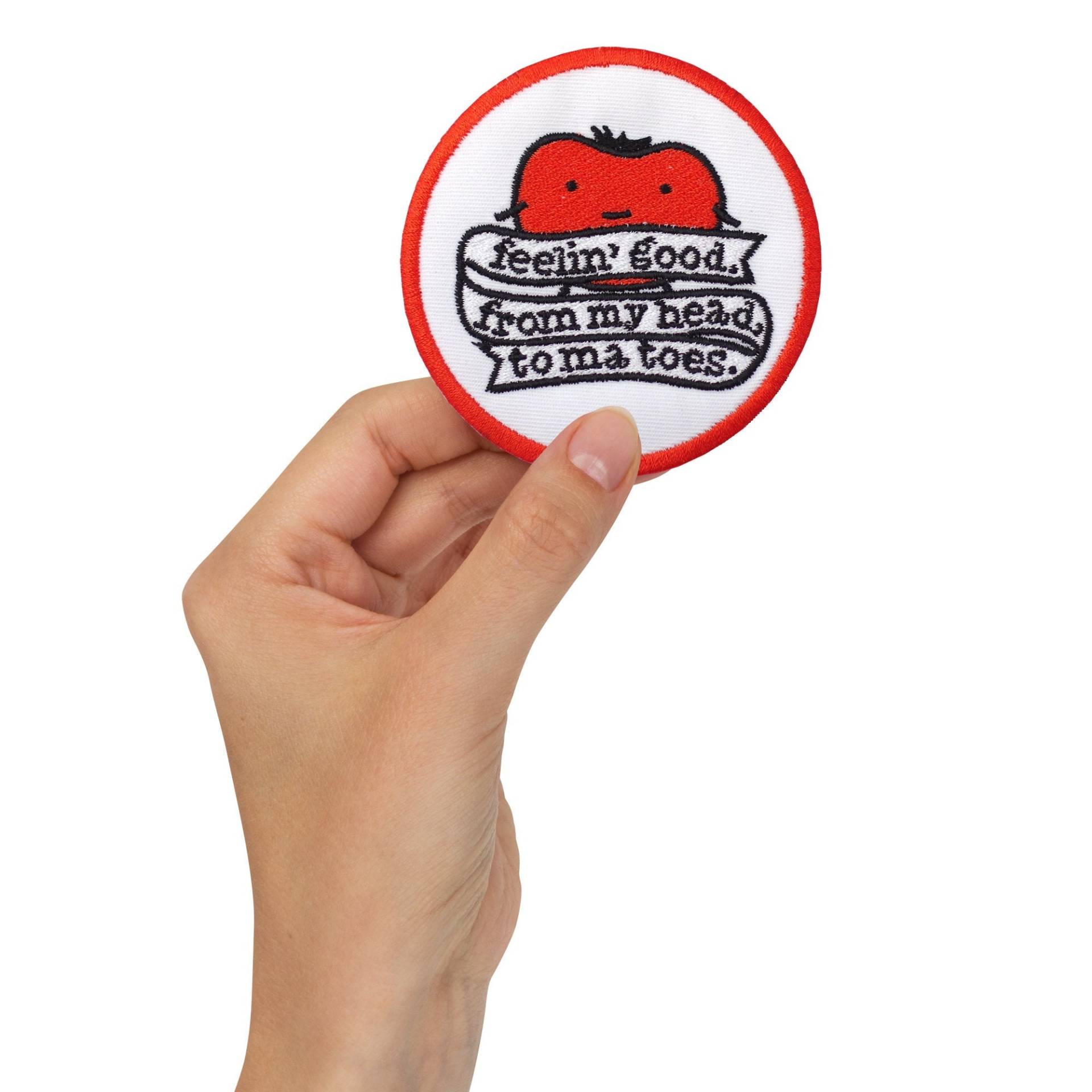 Tomate Gestickter Aufnäher, Kreis Lustiges Obst Patch, Punny Patches, Gute Laune Geschenke, Kawaii Patch von eleventyfive