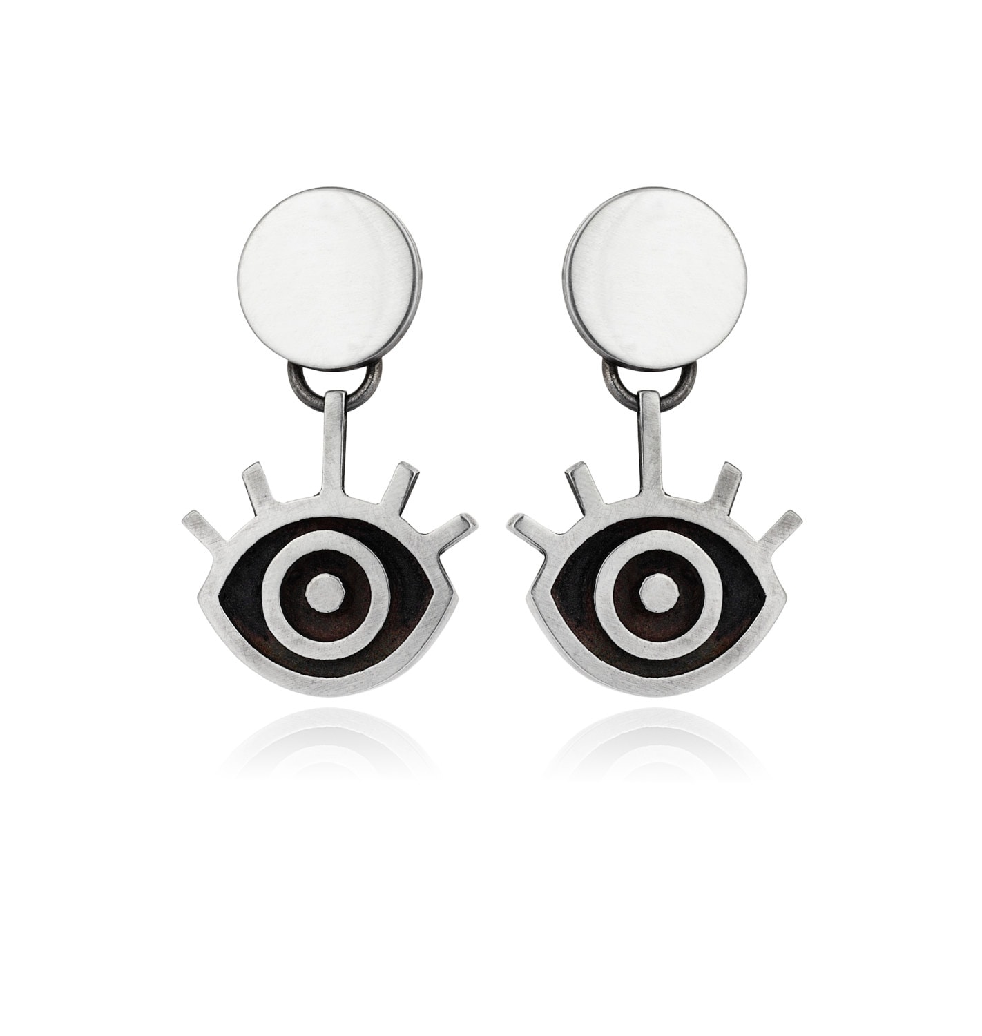 Auge Ohrringe, Sterling Silber Evil Eye Schmuck Auge Ohrringe, Sterling Silber Evil Eye Schmuck von elifus