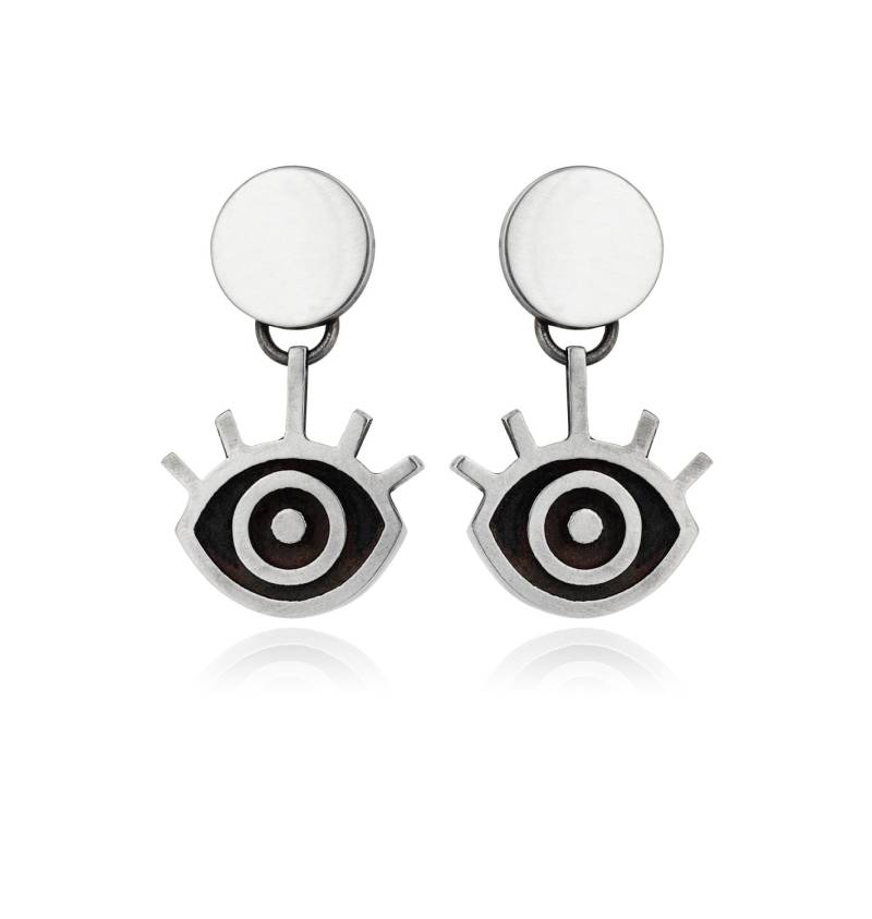 Auge Ohrringe, Sterling Silber Evil Eye Schmuck Auge Ohrringe, Sterling Silber Evil Eye Schmuck von elifus