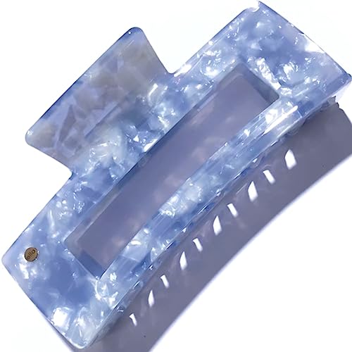 ella cases Alma Haarklammer Groß Eckig Azur Blau Perlmutt bunt Haarschmuck Haarspangen Damen für dickes und dünnes Haar Bruchsicher aus nachhaltigem Baumwoll Acetat von ella cases