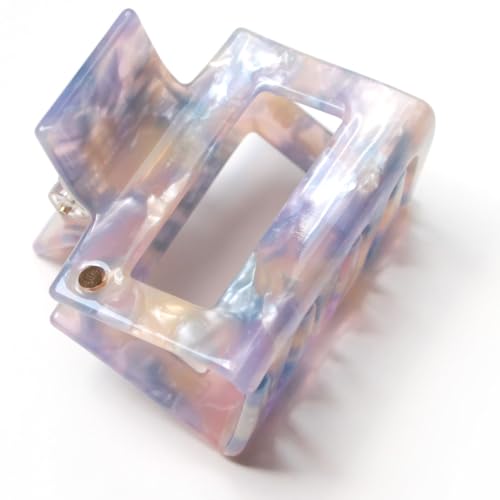 ella cases Freya Haarklammer mittelgroß rund Lavender Lila Perlmutt bunt Haarschmuck Haarspangen Damen für dickes und dünnes Haar Bruchsicher aus nachhaltigem Baumwoll Acetat von ella cases