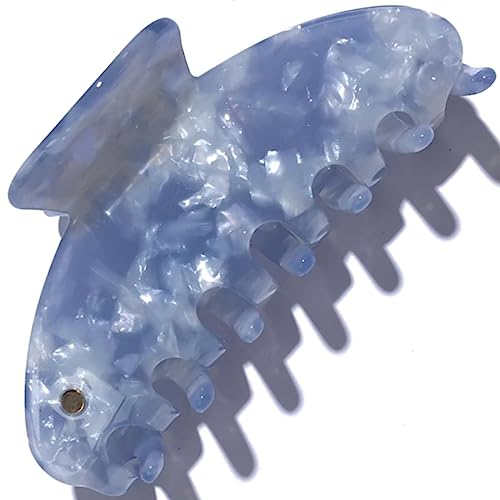 ella cases Svea Haarklammer Groß Rund Azur Blau Perlmutt bunt Haarschmuck Haarspangen Damen für dickes und dünnes Haar Bruchsicher aus nachhaltigem Baumwoll Acetat von ella cases