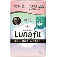 elleair - Ellis Luna Fit Sanitary Pad Ultra Slim Heavy Flow During The Day 27cm With Wings 32 pcs von elleair