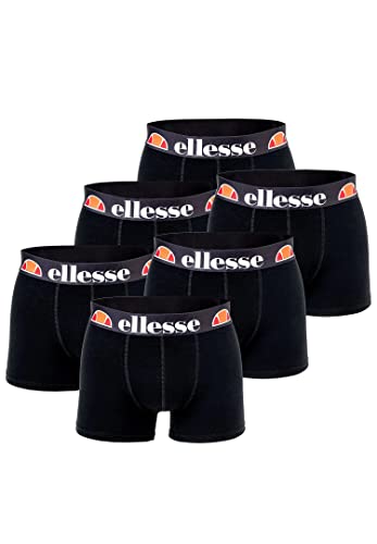 ellesse Boxershorts Fashion Boxer Herren Trunk Shorts Unterwäsche 6er Pack , Farbe:Black/Black/Black, Bekleidungsgröße:XXL von Ellesse