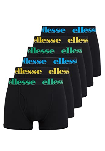 ellesse Boxershorts Fashion Boxer Herren Trunk Shorts Unterwäsche 6er Pack , Farbe:Black2, Bekleidungsgröße:M von Ellesse