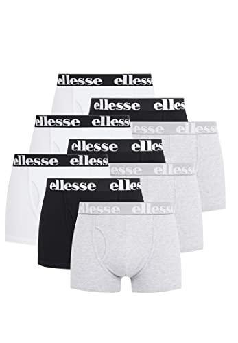 ellesse Boxershorts Fashion Boxer Herren Trunk Shorts Unterwäsche 9er Pack , Farbe:Black / Grey / White, Bekleidungsgröße:XL von Ellesse